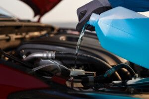 Large container of windshield washer fluid